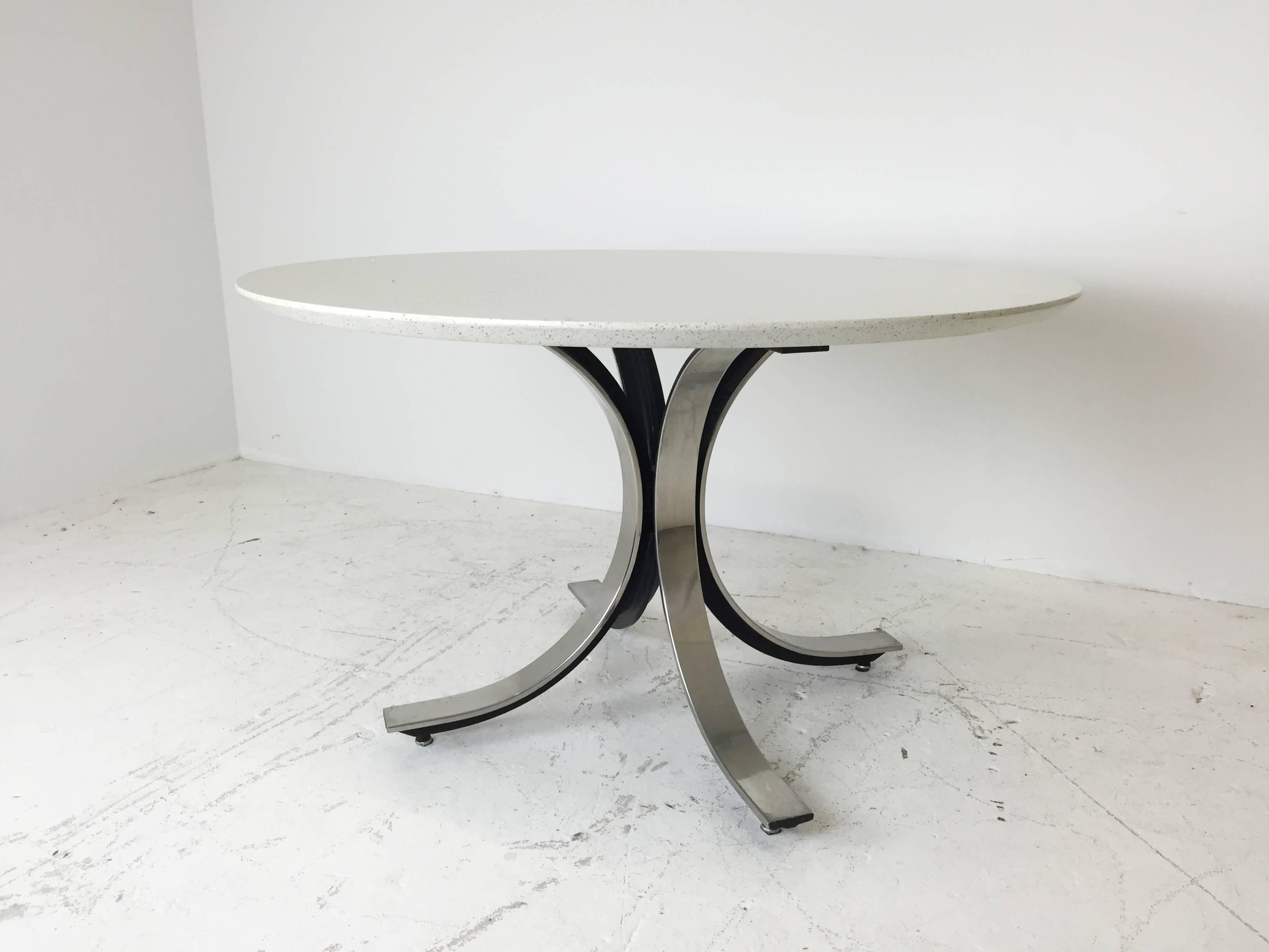 quartz top round dining table