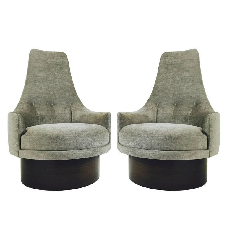 High back swivel chairs by Adrian Pearsall at 1stDibs