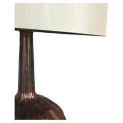 1990s Vintage Copper Gourd Table Lamp – Acrylic Base & Shade