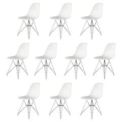 Set of 10 Eames Molded Plastic Side Chairs SKU: 2059-192