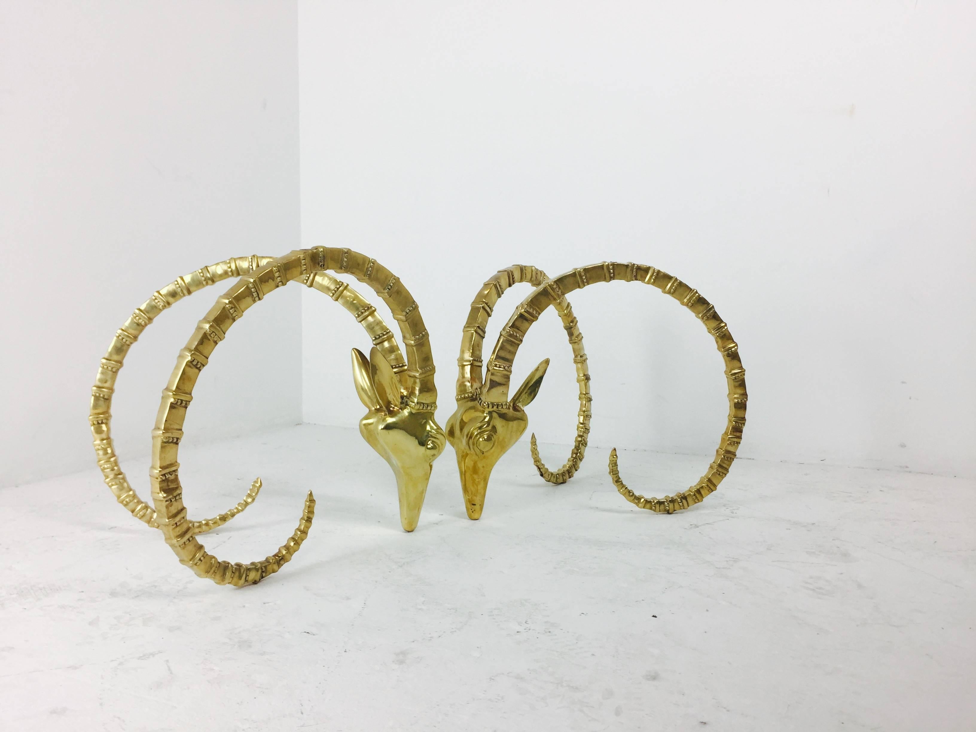 Brass Ram's Head or Ibex Coffee Table 2