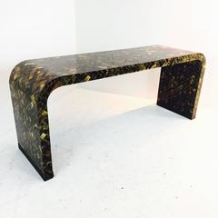 Tessellated Horn Console Table