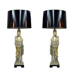 Paire de lampes de table Quan Yin des années 1940 par Frederick Cooper