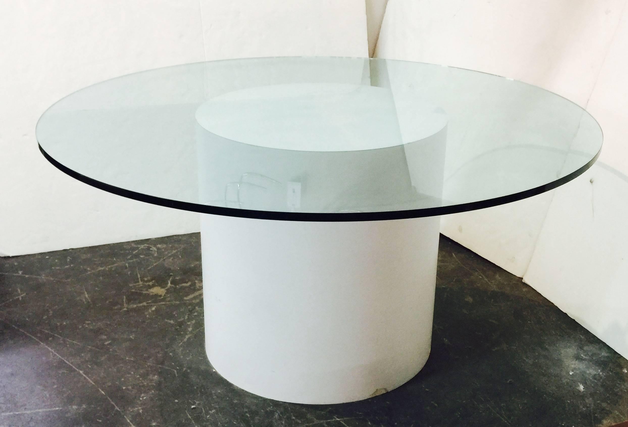 Modern white laminated dining table with 60