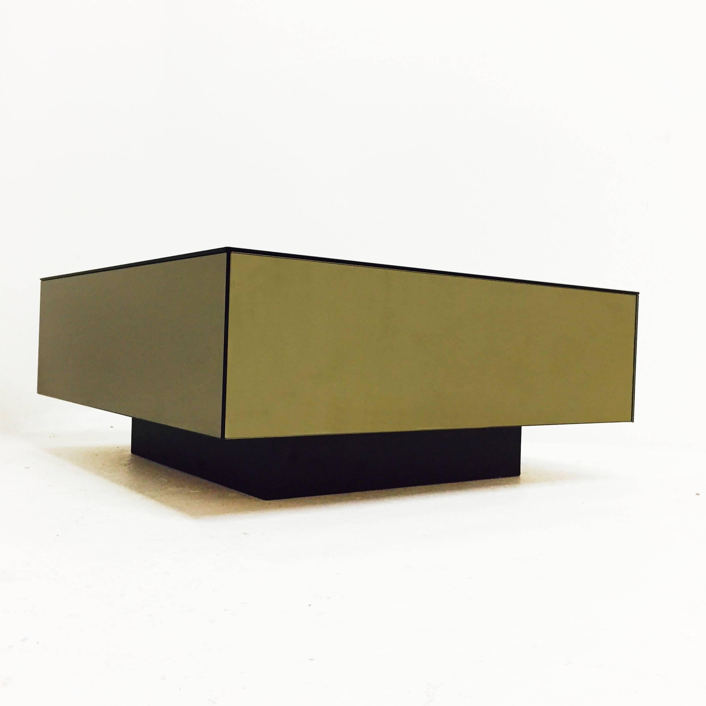 mirror cube coffee table