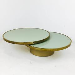 Swivel Brass and Glass Coffee Table by DIA - Design Institute America