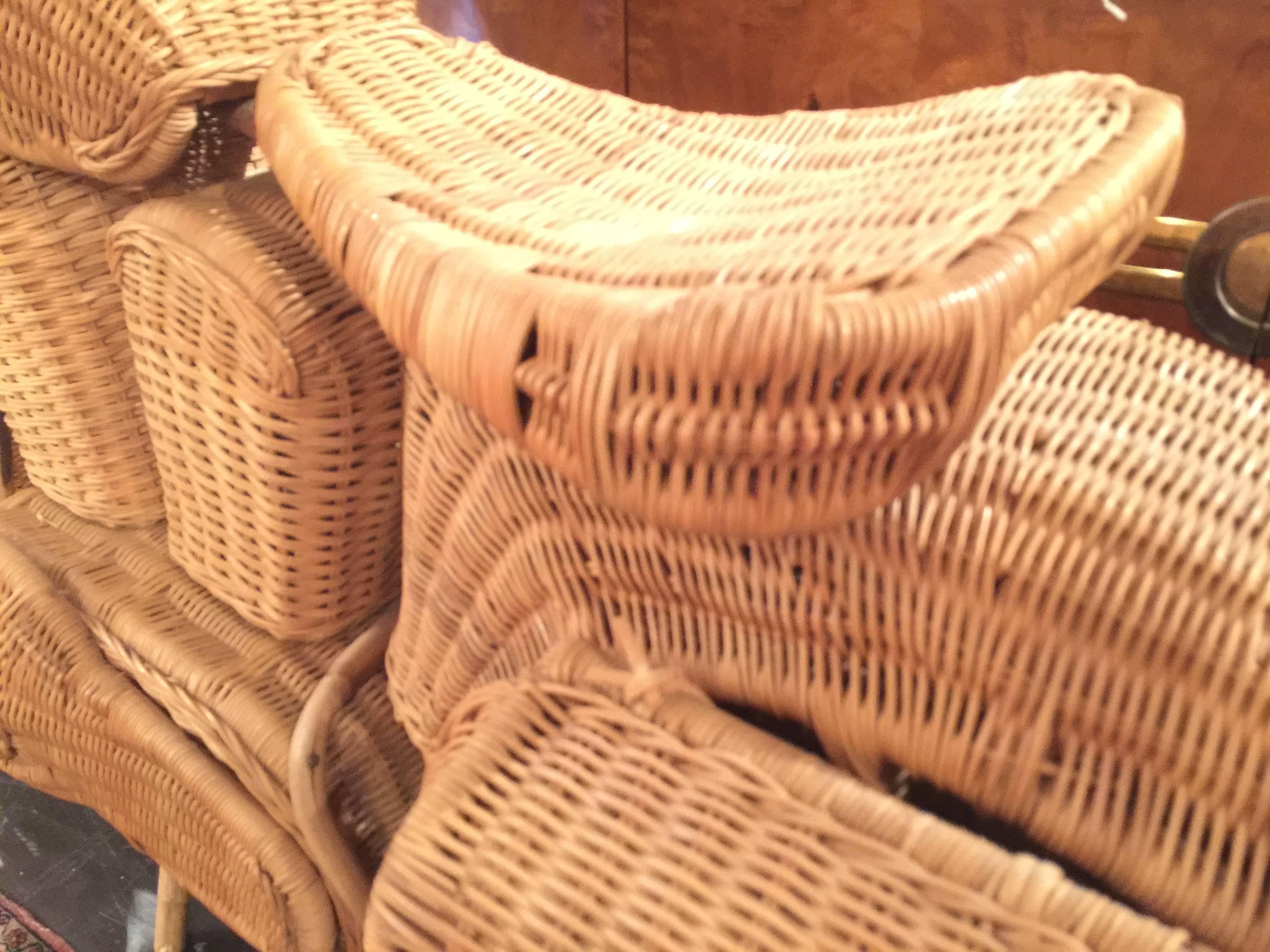 1960s Lifesize Woven Rattan Motorcycle In Good Condition In Dallas, TX