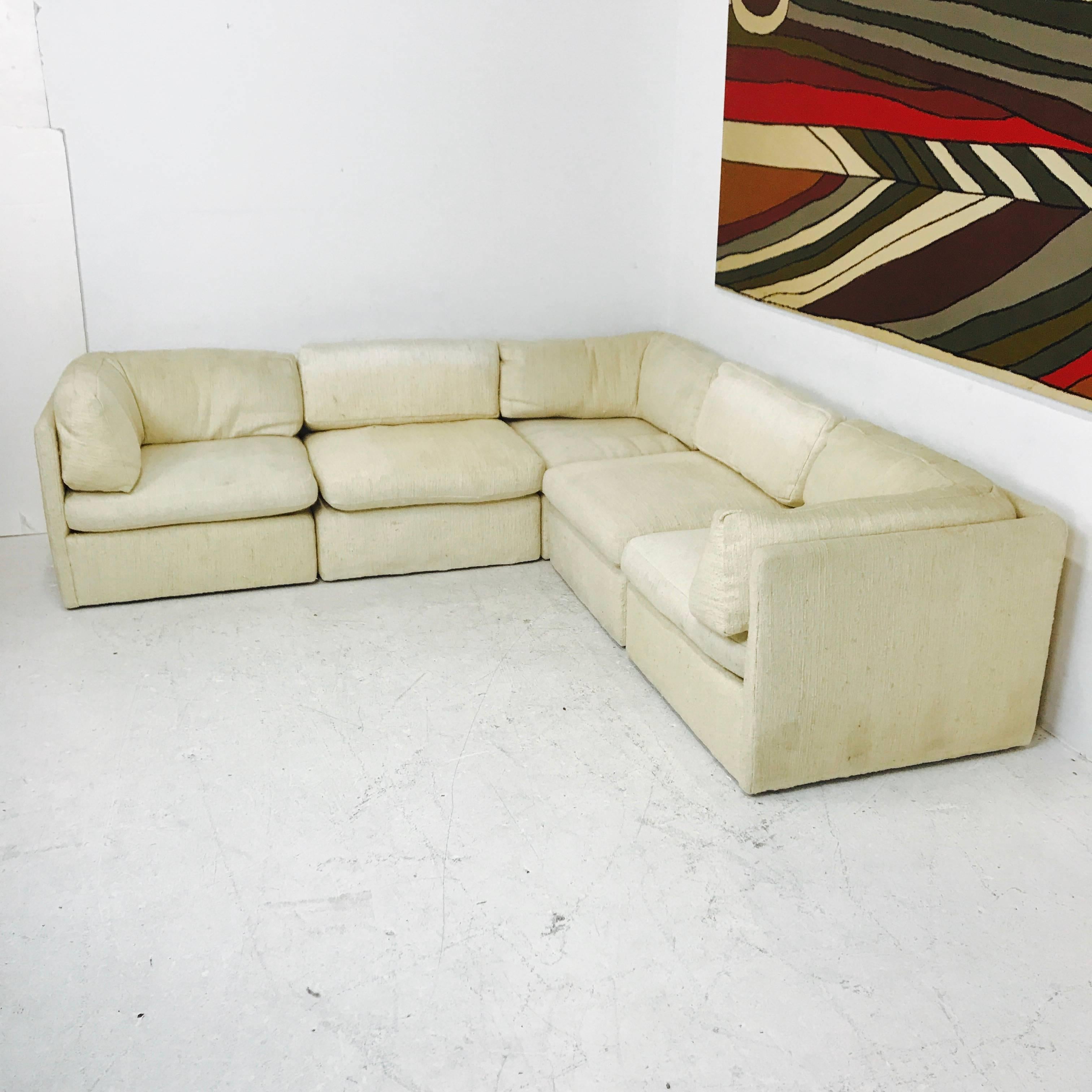 Modern Milo Baughman Modular Sectional Sofa for Thayer Coggin