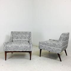 Pair of Milo Baughman Chairs for James Inc