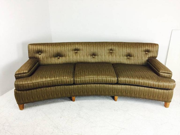 MCM Curved Sofa in the Style of Dunbar at 1stDibs