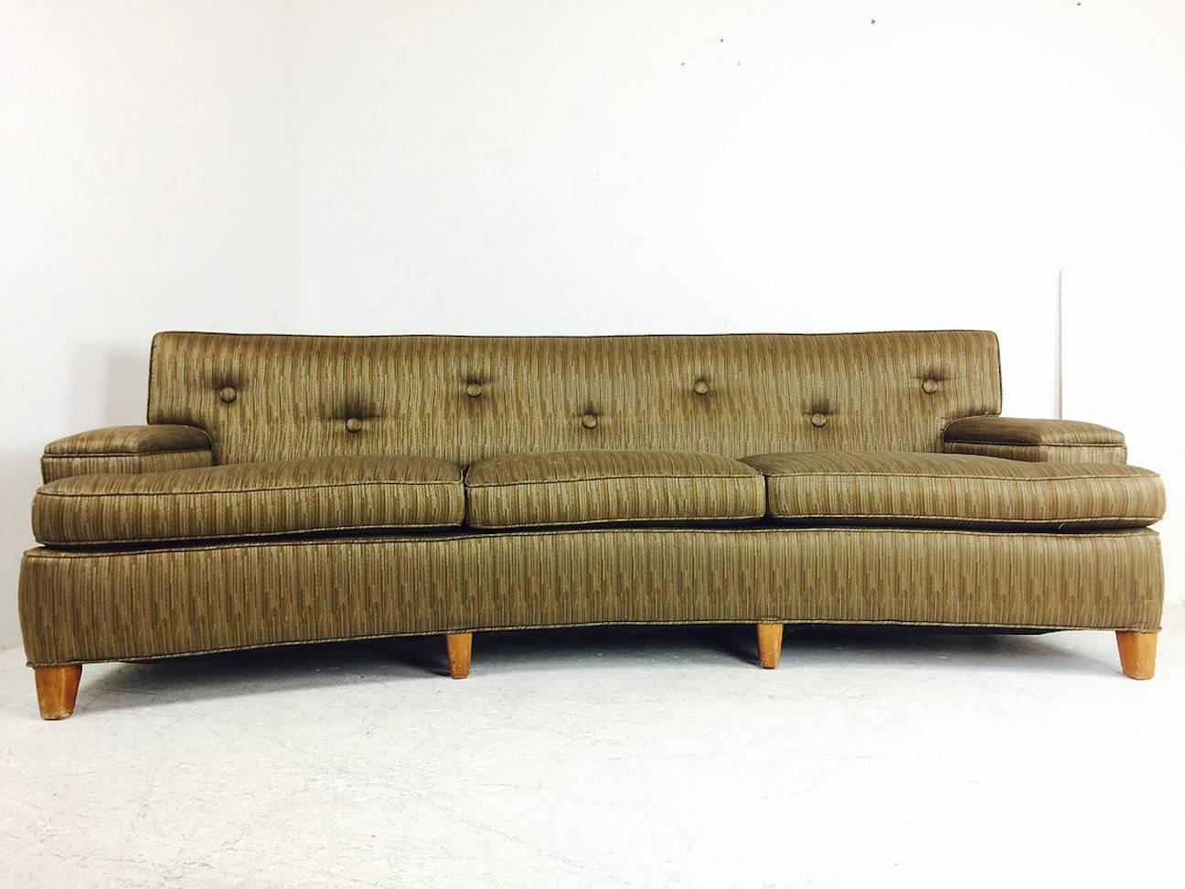 slightly curved couch