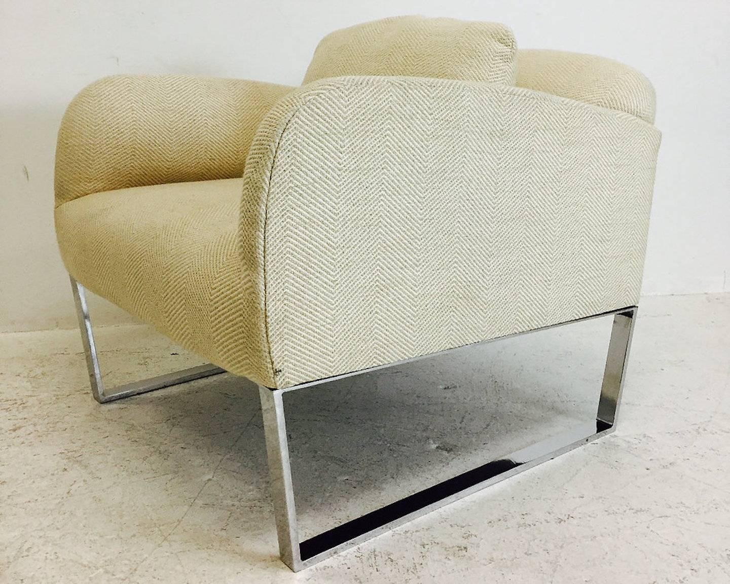 Pair of Donghia Focal Deco Style Lounge Chairs 1
