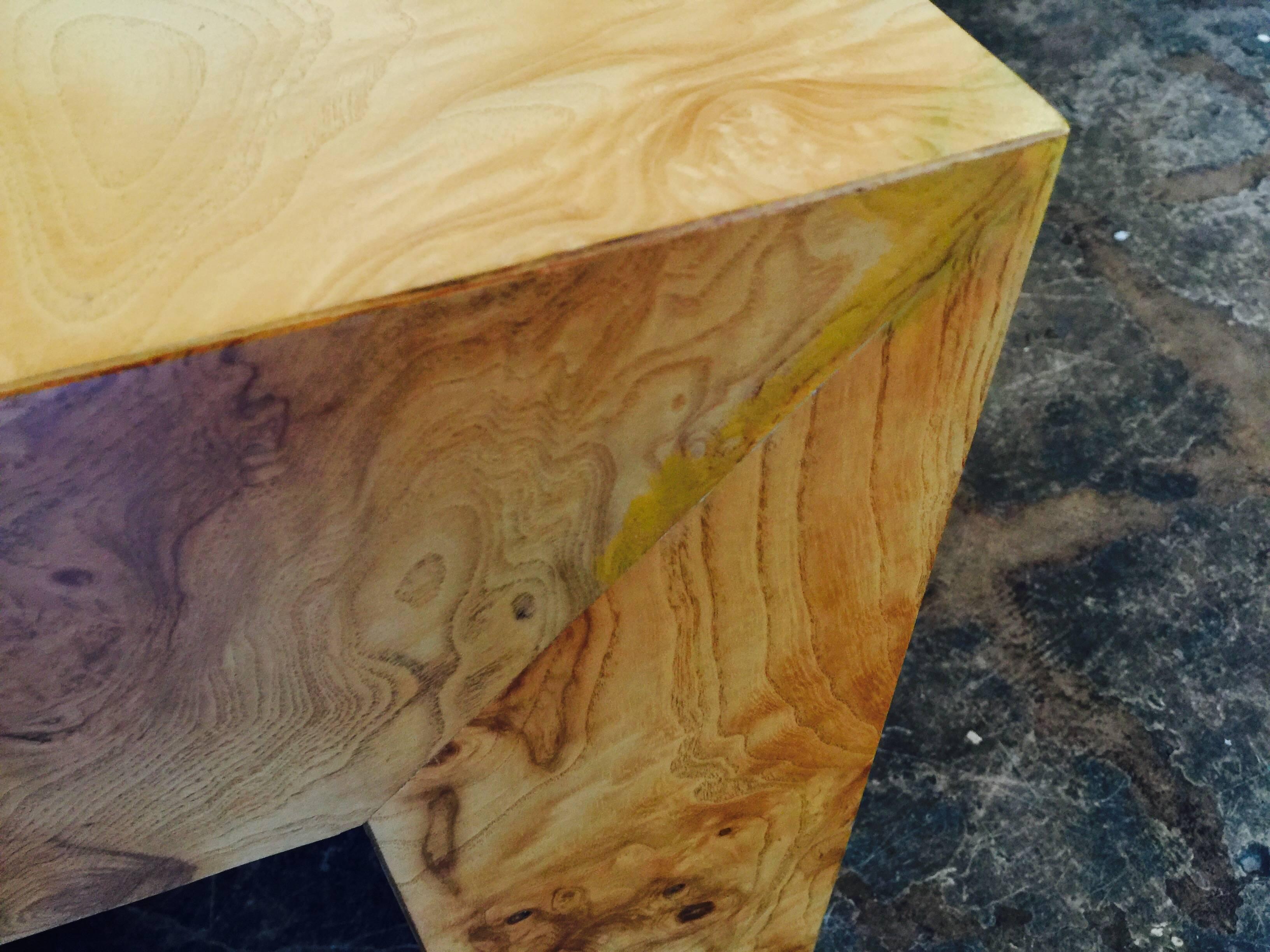 20th Century Monumental Milo Baughman Burl Wood Coffee Table