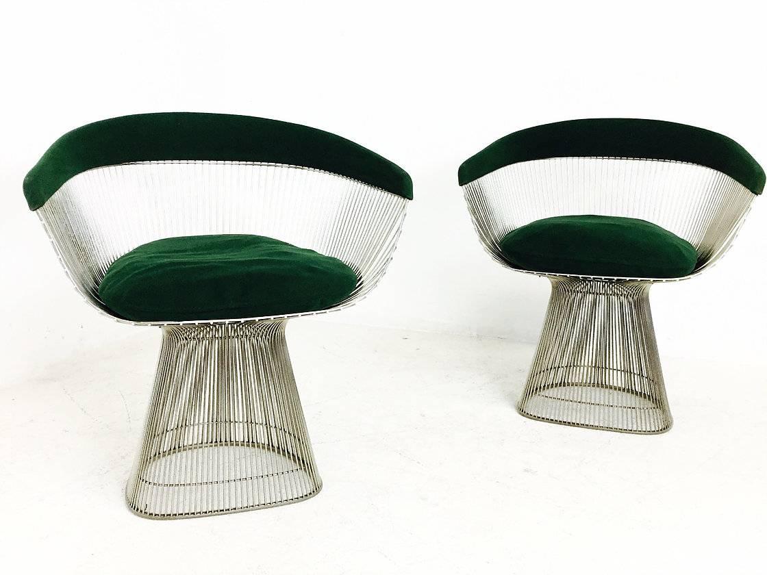 20th Century Pair of Stainless Warren Platner Chairs