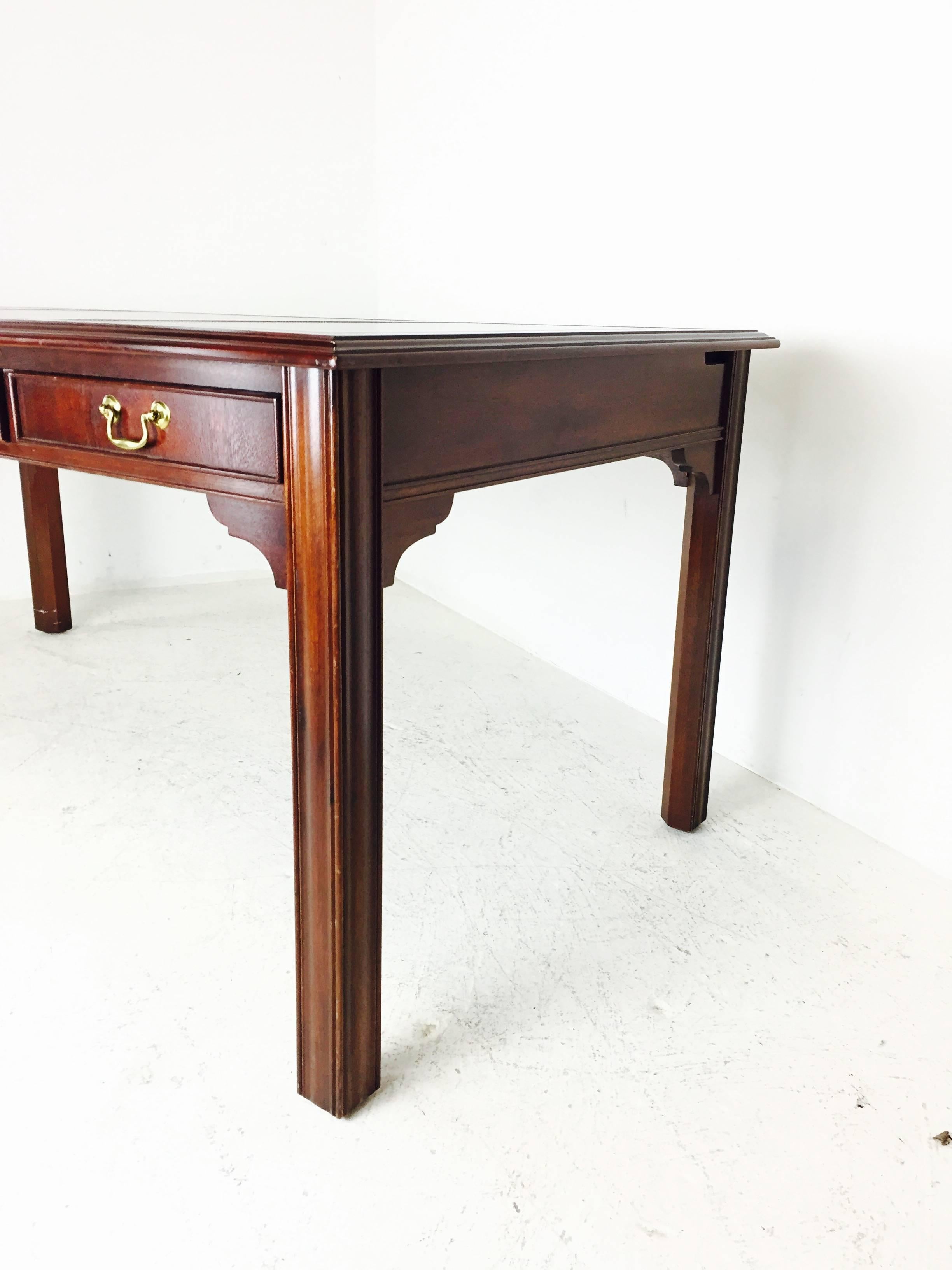 sligh leather top desk