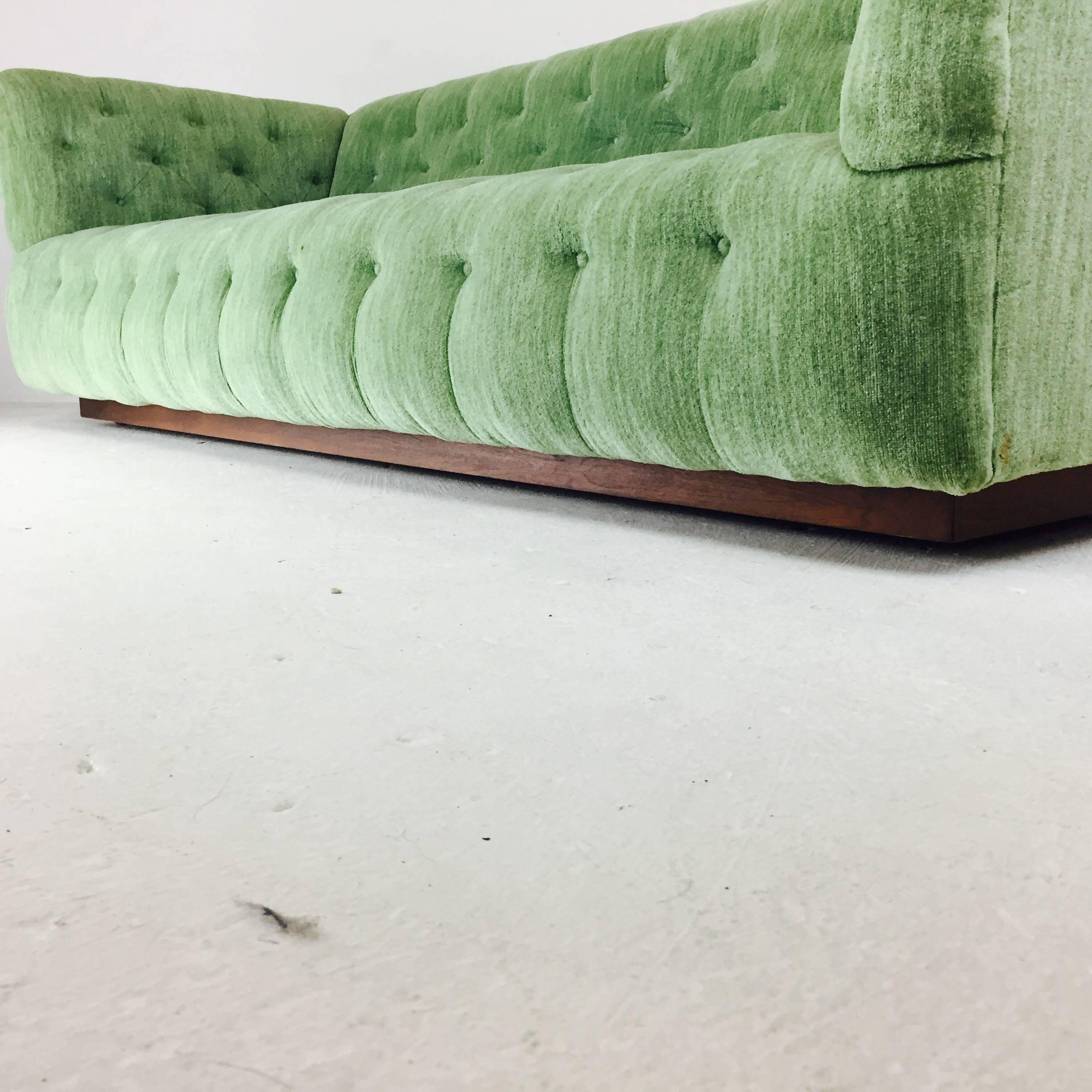 20th Century Milo Baughman Chesterfield Style Tufted Sofa For Sale