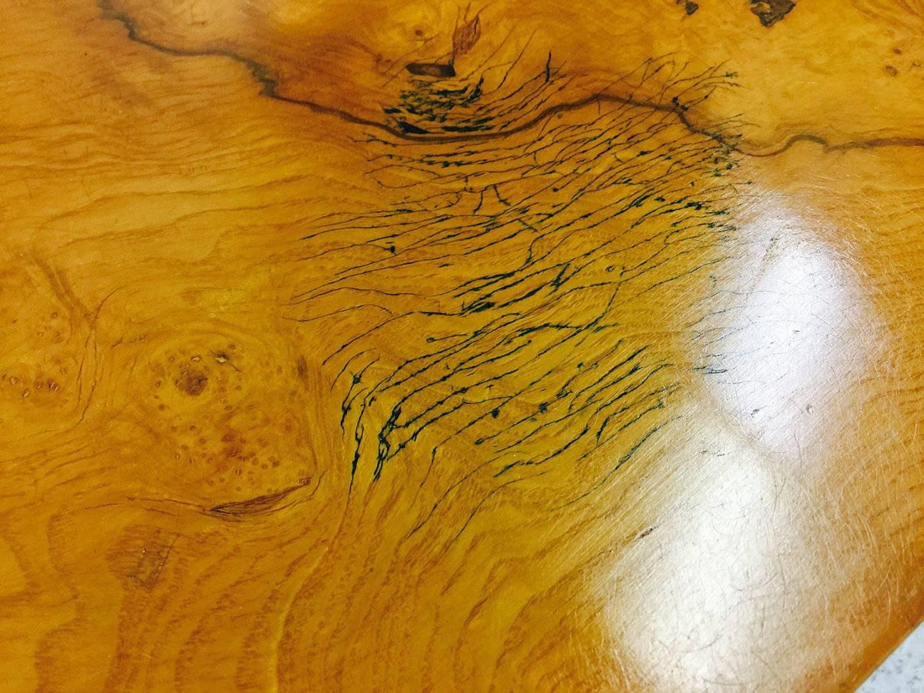 Milo Baughman Burl Wood Coffee Table 1
