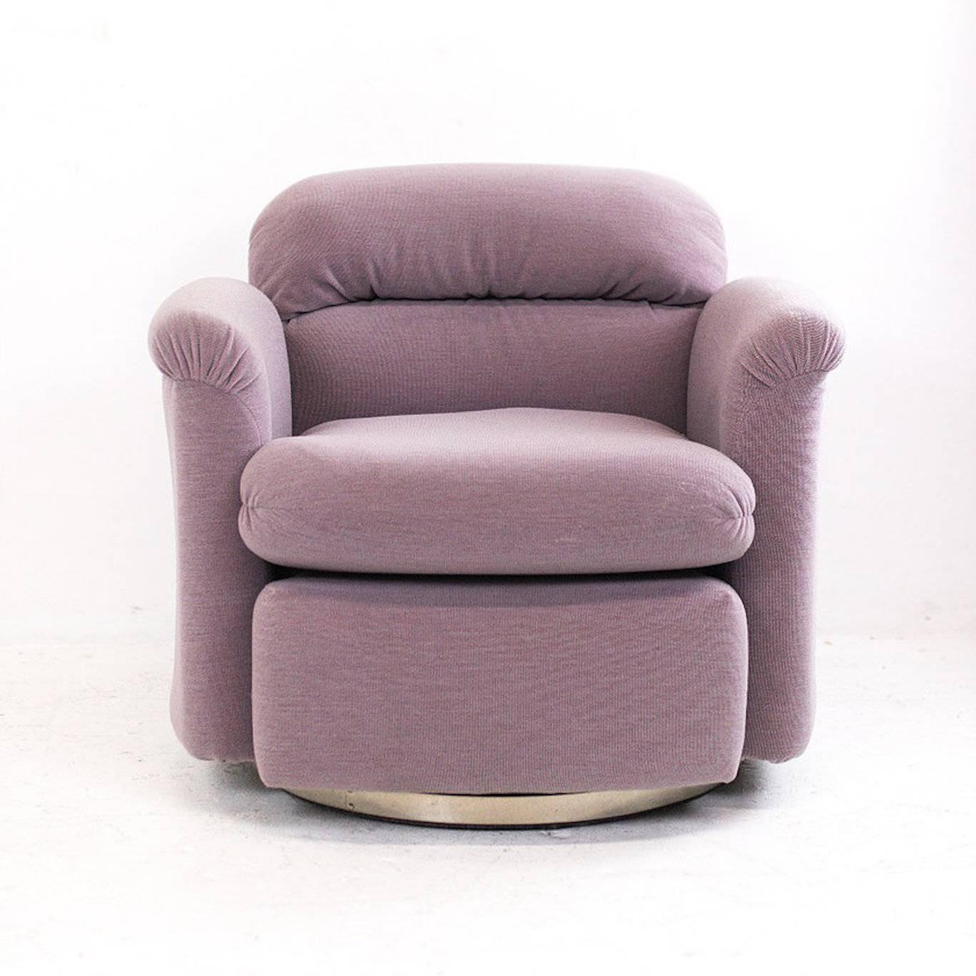 mauve swivel chair