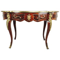 Ormolu-Mounted Marquetry Inlay Desk in the style of Francois Linke
