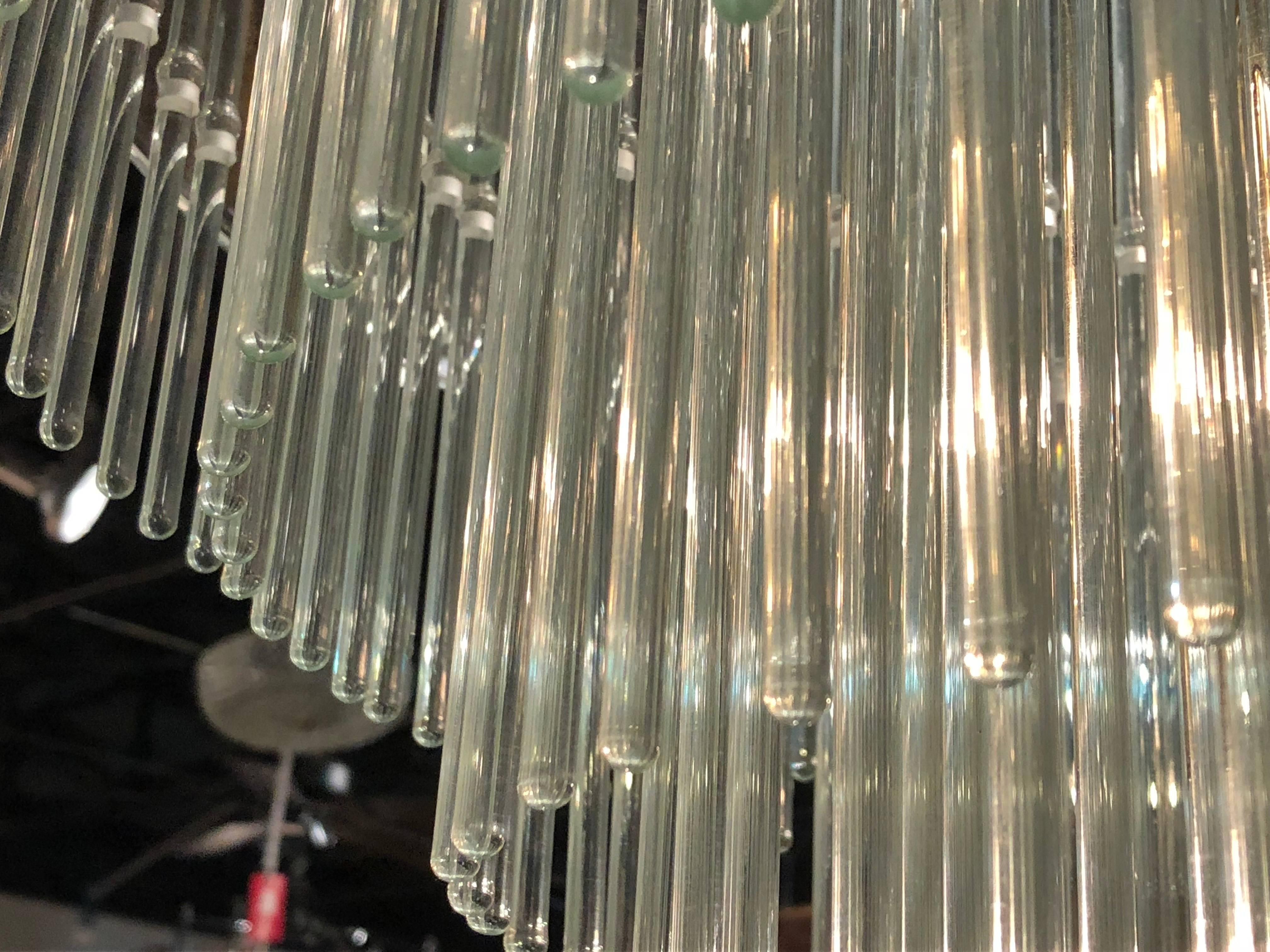 glass rods chandelier