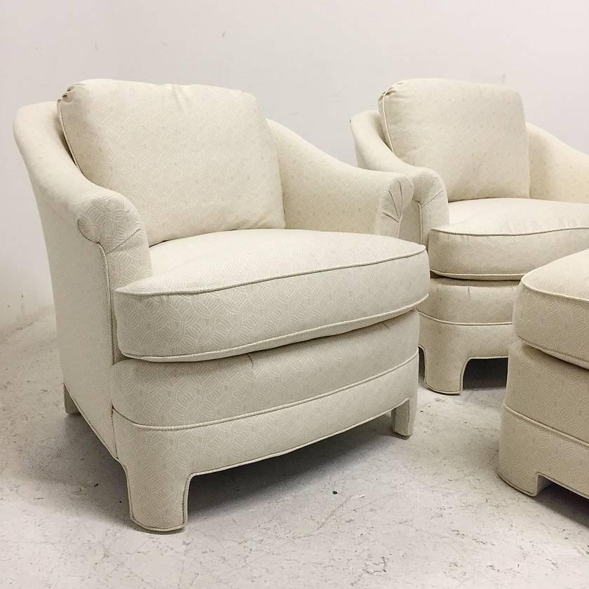 armchairs with ottoman