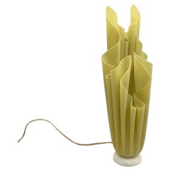 Large Athena 80s Table Lamp by Georgia Jacob of France - Draped Resin Marble