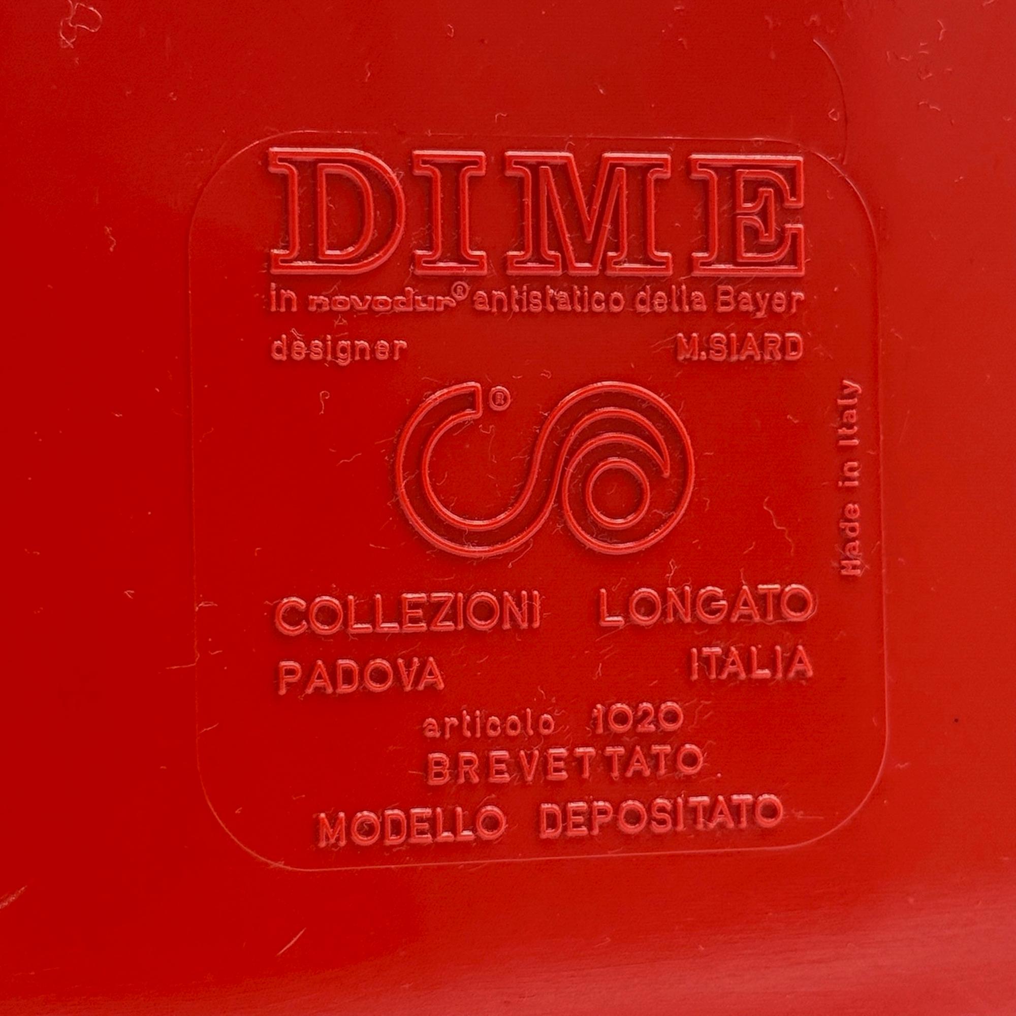 Plastic Space Age 70s Table with Storage Compartment DIME by Marcello Siard for Longato For Sale