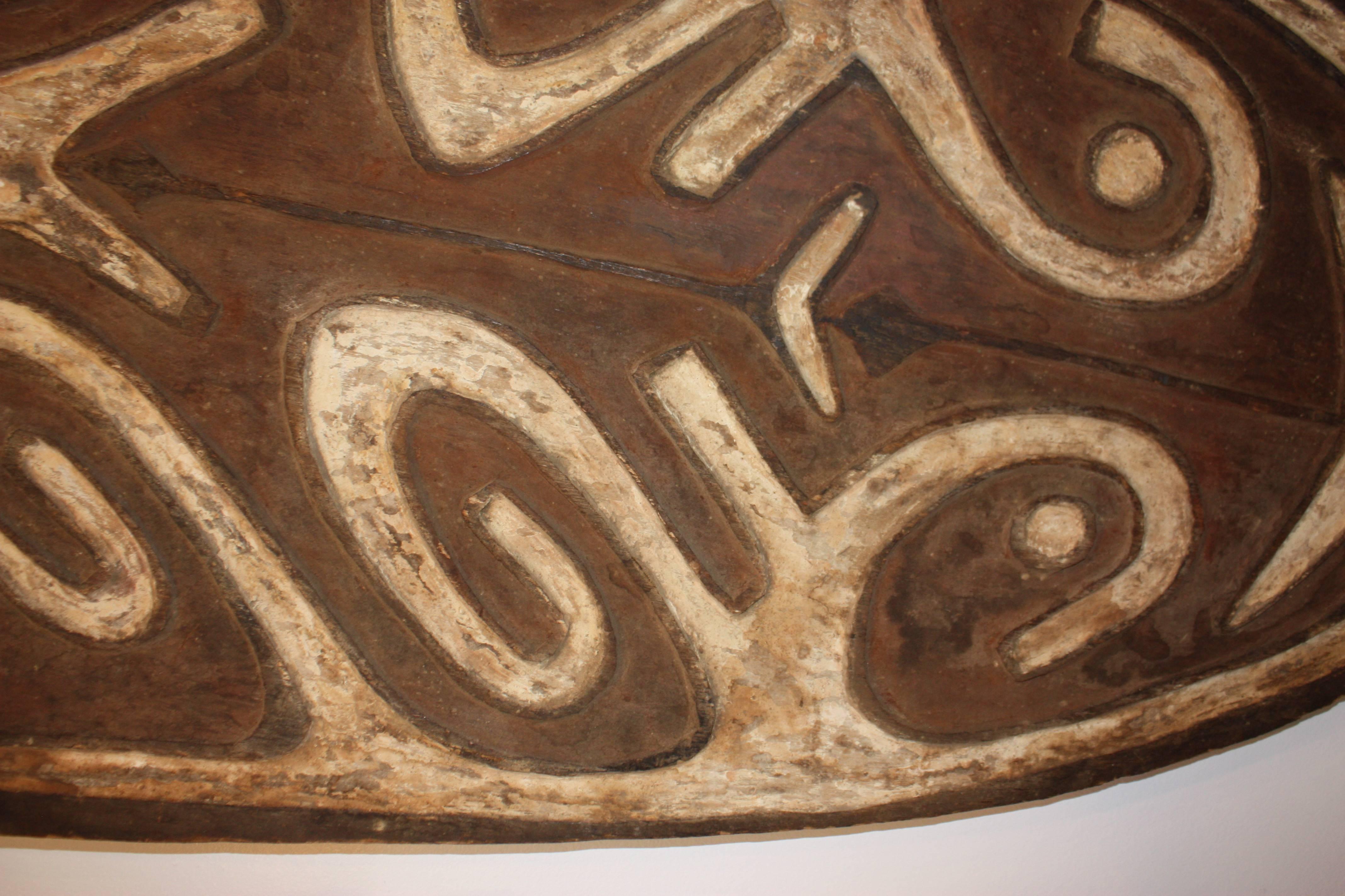 A large ancestor board from New Guinea.