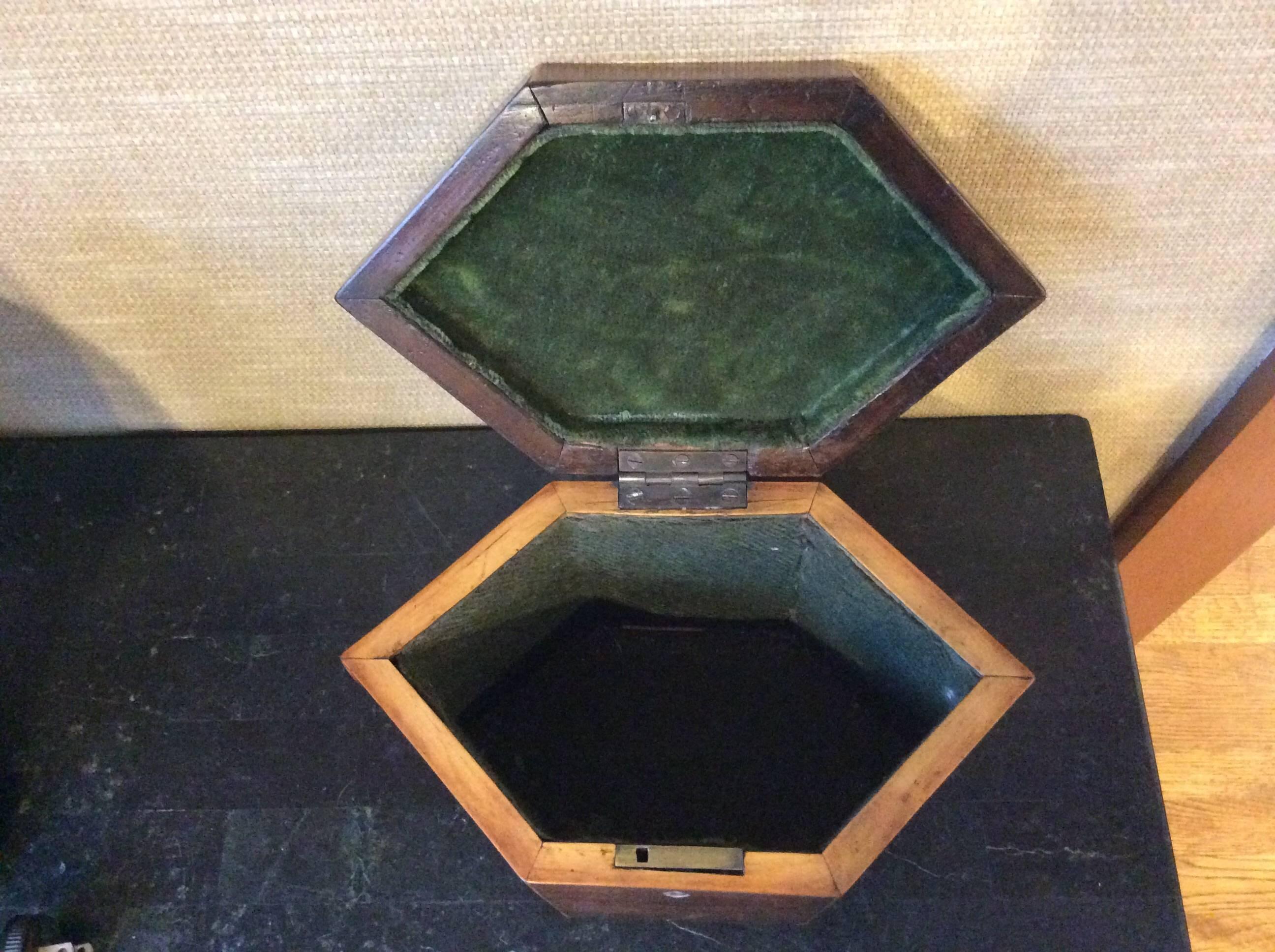 Wood 19th Century Unique Shaped Box For Sale