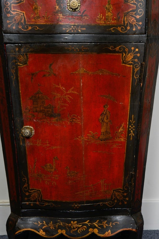 French Pair of Red Lacquer 