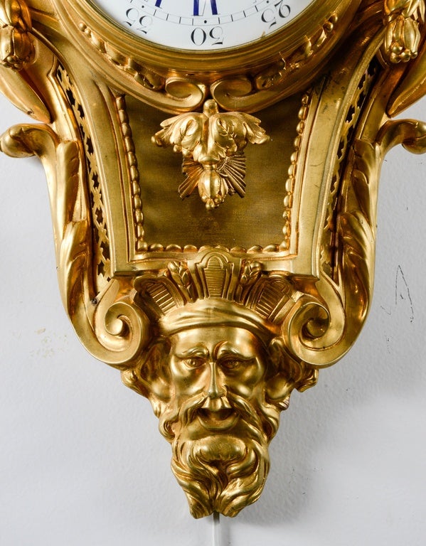 Louis XVI Golden Bronze Cartel For Sale