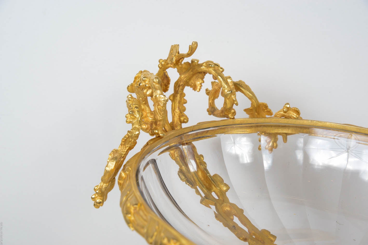 Crystal and Gilded Bronze Center of Table In Excellent Condition For Sale In Paris, FR