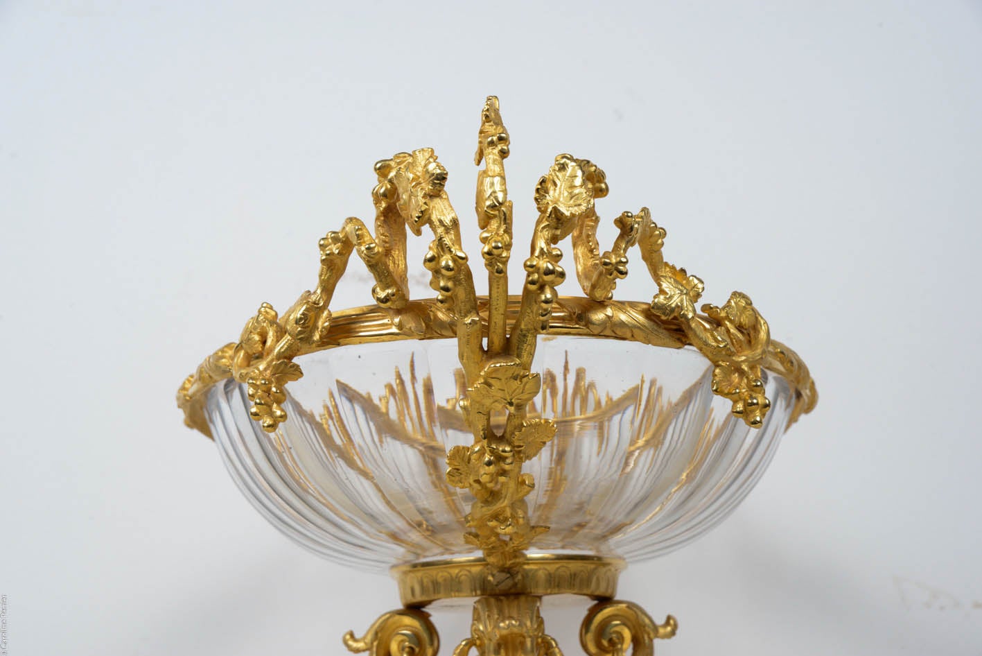 Crystal and Gilded Bronze Center of Table For Sale 2