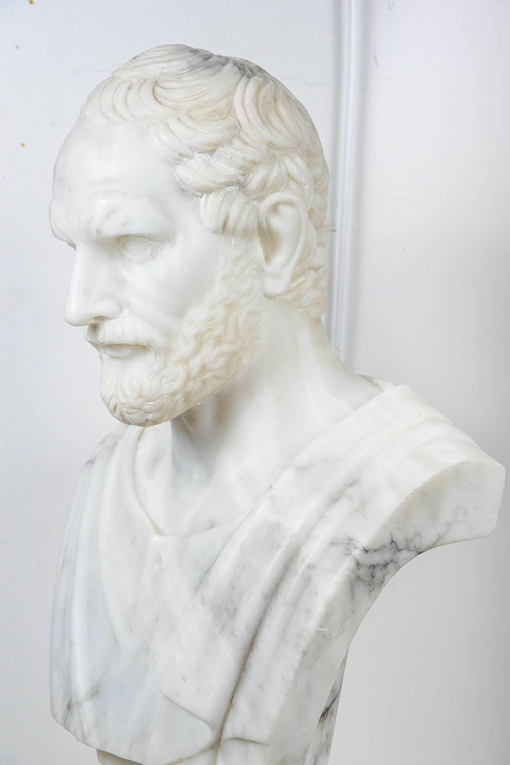 19th Century Bust of Sophocle in Alabaster For Sale