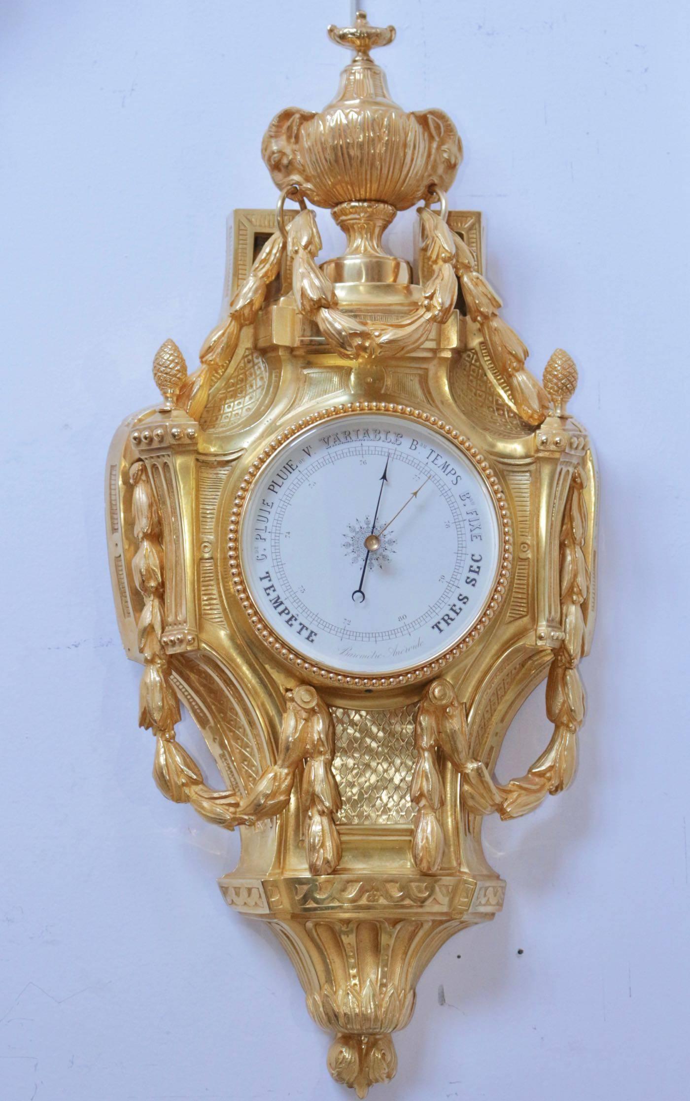 Pair of two pieces consistent with two gilded bronze wall cartels

Oone wall clock in gilded bronze.
 Louis XIV style. signed BRULFER à Paris
 The movement is signed in Paris Brulfer BRULFER active Parisian watchmaker Faubourg Saint-Denis