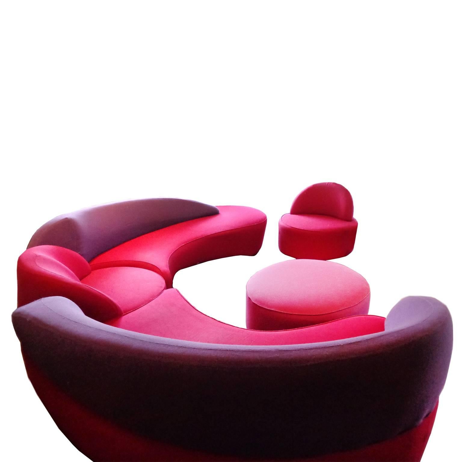 Mid-Century Modern Modern Circular Sectional Colorful Sofa by Vladimir Kagan for Roche Bobois For Sale