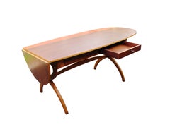Danish Drop-Leaf teak Office Desk or Dining Table by Børge Mogensen in Teak 1950