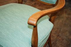 Swedish High Back Upholstered Chairs Style of Paolo Buffa and Edward Wormley