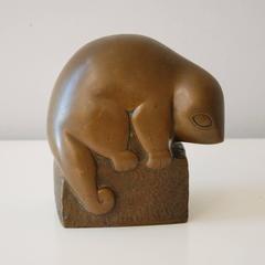 Marian Weisberg Copper Stylized Lemur Sculpture United States, circa 1940