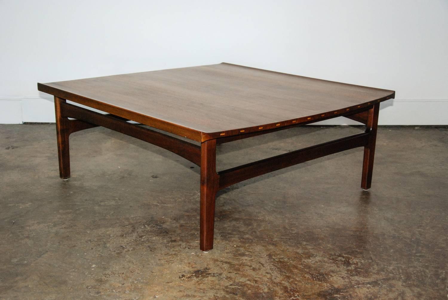 Mid-Century Modern Dux Teak and Sycamore Coffee Table, Sweden, circa 1960 For Sale