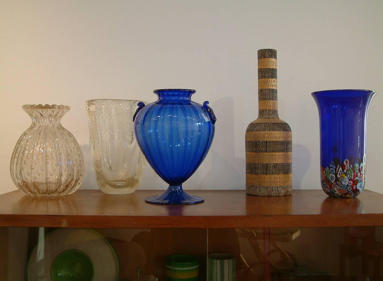 Toso Murano Controlled Bubble Glass Vase, Italy, circa 1970 2