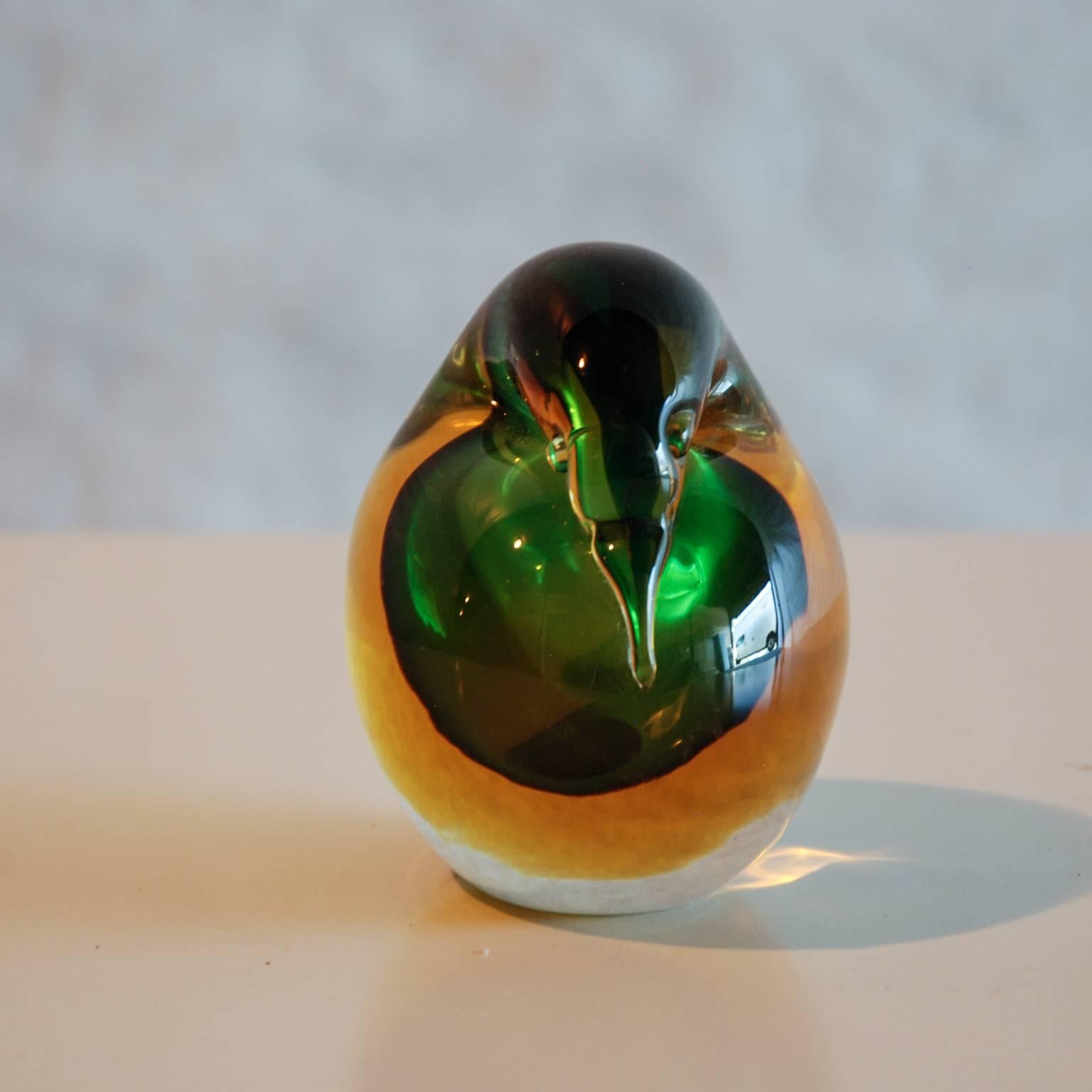 Italian Flavio Poli Murano Art Glass Bird For Seguso Vetri D'Arte, Italy, circa 1950 For Sale