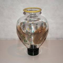 Salviati Post-Memphis Multicolored Glass Vase, Italy, circa 1990