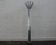Chrome Tubular Floor Lamp Attributed to George Kovacs, circa 1970