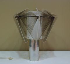 Aluminum and Acrylic Table Lamp in the Style of Paul Mayen, United State, 1970