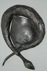 Lester Van Winkle Cast Aluminum Breast and Snake Sculpture, USA, circa 1990
