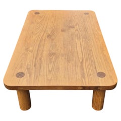 Couchtisch aus Massivholz im Stil von Perriand und Chapo, Niederlande, 1960er Jahre