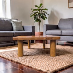 Mesa de centro de madera maciza al estilo Perriand y Chapo, Países Bajos, década de 1960