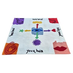 Teppich von Tai Ping Carpets, Design: Jean Charles Castelbajac, Thailand 1985