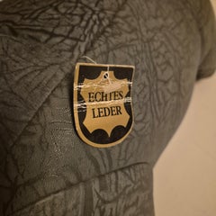 Ottomane oder Sitzkissen aus Patchwork-Leder in Schildkrötenoptik, Deutschland, 1970er Jahre